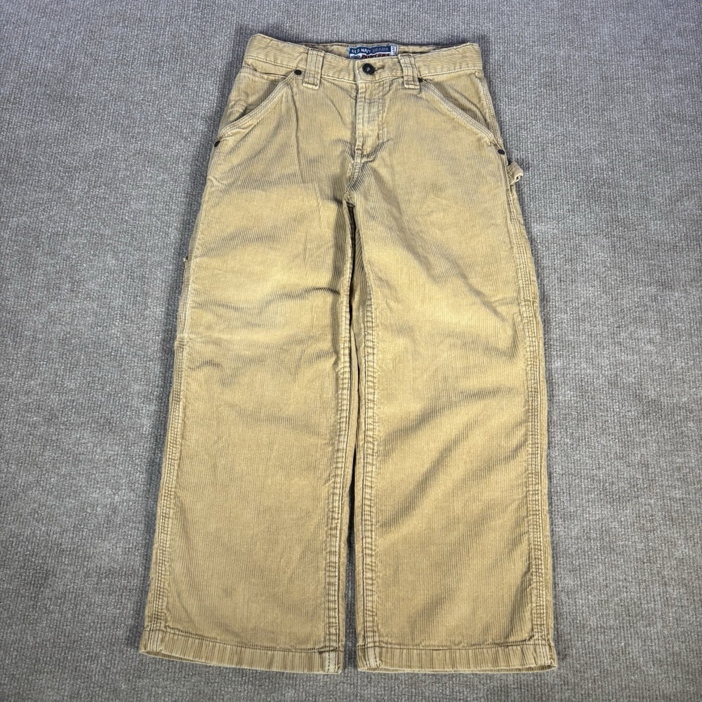 Vintage‎ Old Navy Painter Corduroy Pants Youth Boys 7 Brown Carpenter Baggy Y2K